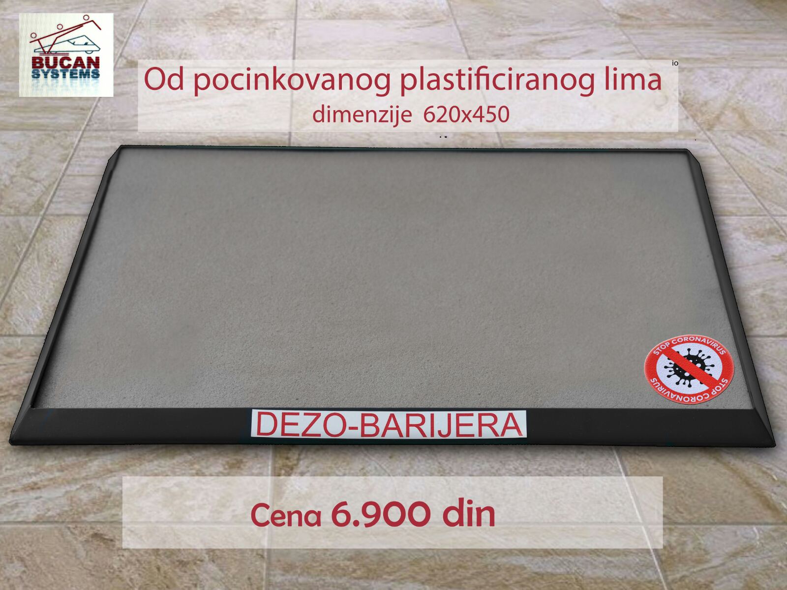 DEZOBARIJERA od pocinkovanog plastificiranog lima - Bucan Systems